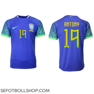 Billiga Brasilien Antony #19 Borta fotbollskläder VM 2022 Kortärmad